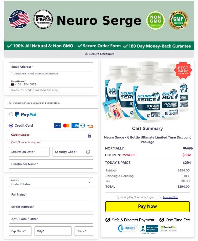 Neuro Serge payment confirmation